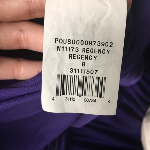 David’s Bridal Y-Neck Long Mesh Dress - Picture 4 of 8